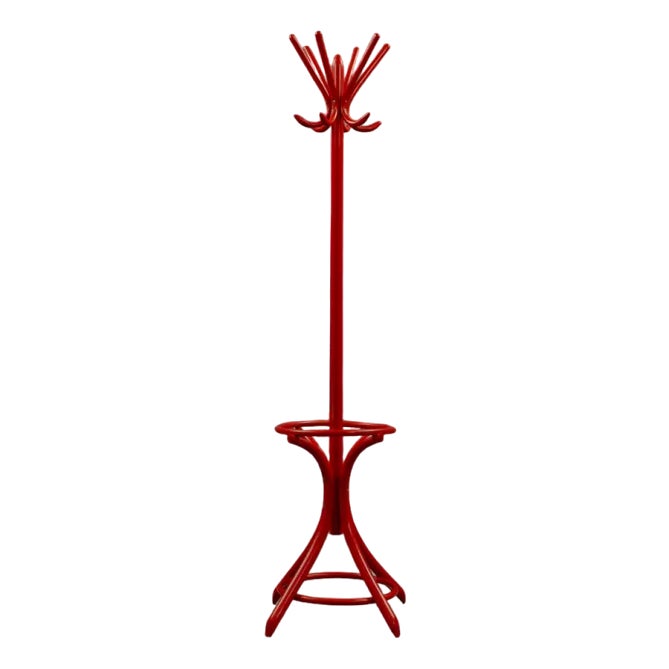 Red Beech Coat Rack, 1980s | Chairish