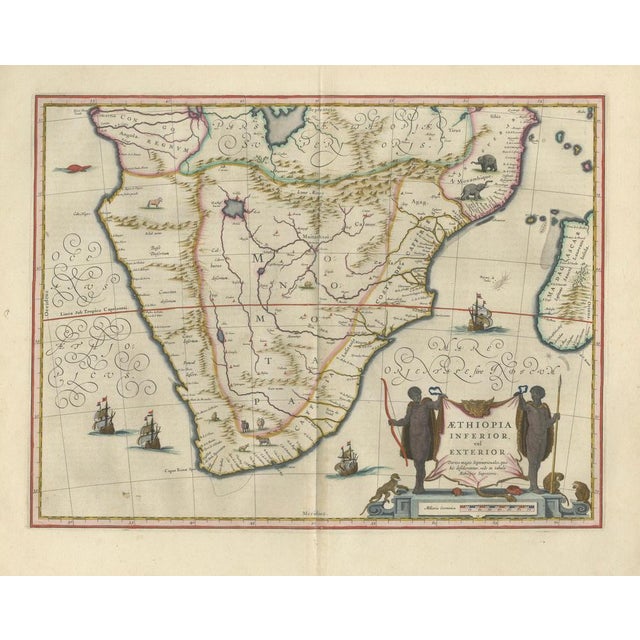 Antique South Africa Map, 1642 For Sale - Image 4 of 10