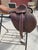 Animal Skin Vintage Crosby Olympic Works English Close Contact Saddle, Made in England For Sale - Image 7 of 15