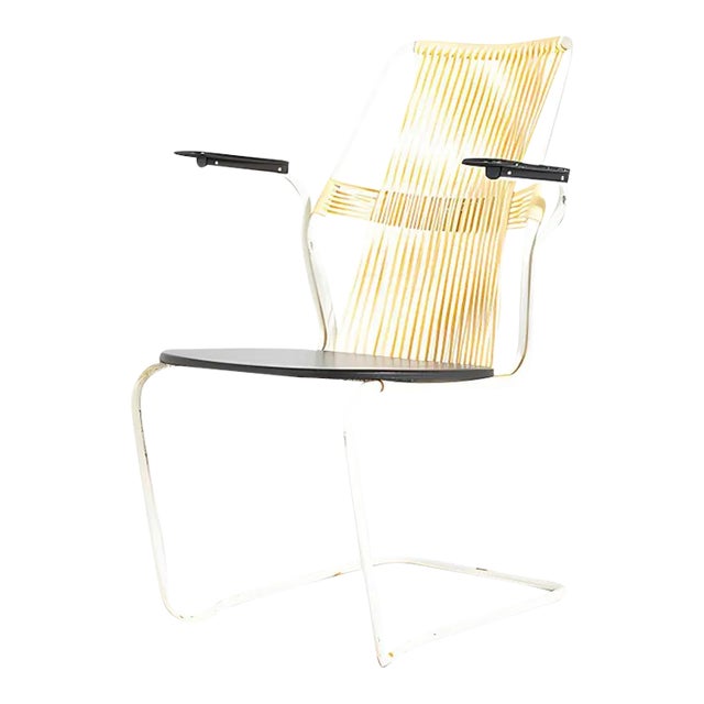 Swedish Wire Back Armchair, 1960s For Sale