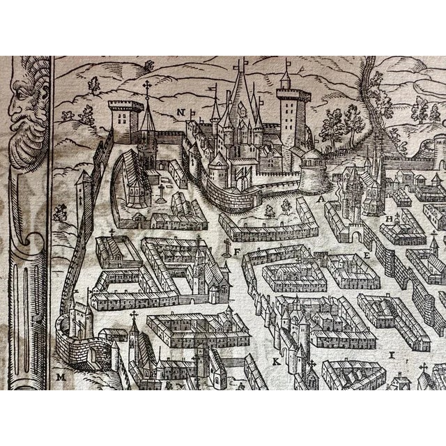 Braun & Hogenberg, Bordeaux City View, Original Woodcut, 1575 For Sale - Image 9 of 10