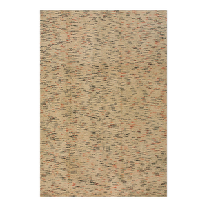 1920s Beige Abstract Modern Antique American Shaker Pile Rug 8' 6'' X 12' Woven Wool Carpet