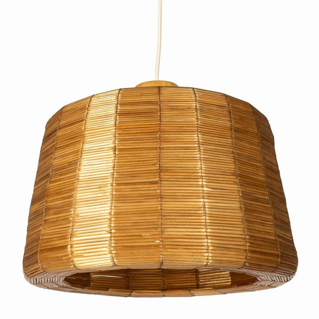Interwoven Wicker Chandelier, 1970s For Sale - Image 3 of 8