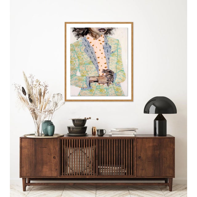 Contemporary Tigress by Lisa Krannichfeld, Art Print in Gold Frame, Medium For Sale - Image 3 of 4