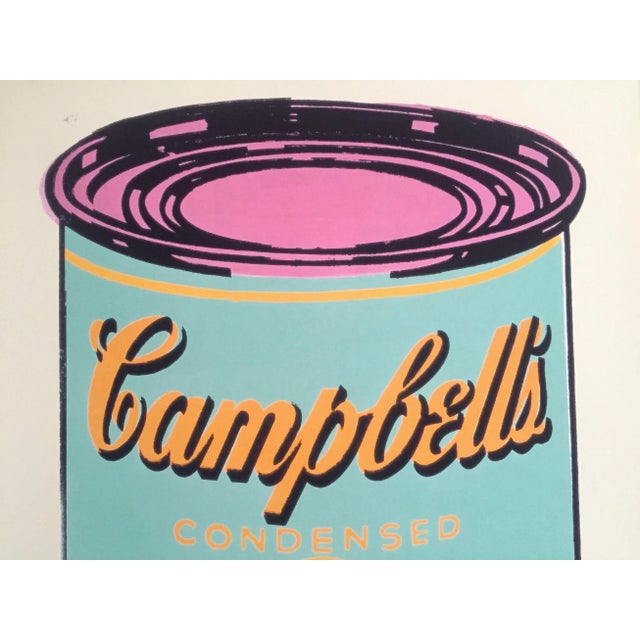 Andy Warhol Foundation Lithograph Print Large Pop Art Poster " Campbell's Soup Can ( Green & Purple ) " 1965 For Sale In Kansas City - Image 6 of 12