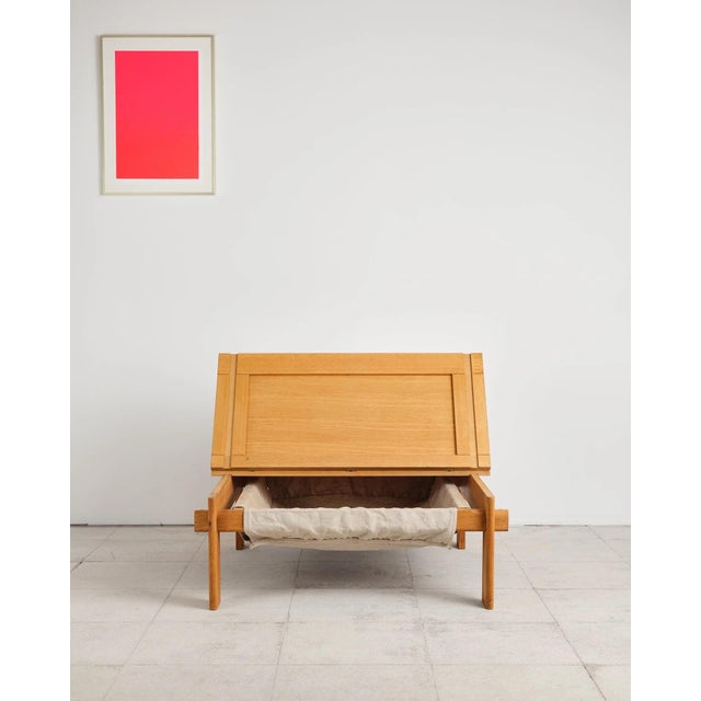 Beige Large Brutalist Coffee Table in Oak by Tage Poulsen, Denmark, 1960s For Sale - Image 8 of 18