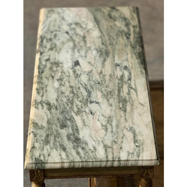 French Coffee Table with Marble Top, 1920s For Sale - Image 10 of 18