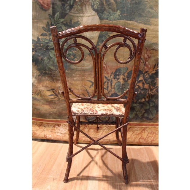Folk Art Chair in Black Forest Branches, 1890s For Sale - Image 6 of 8
