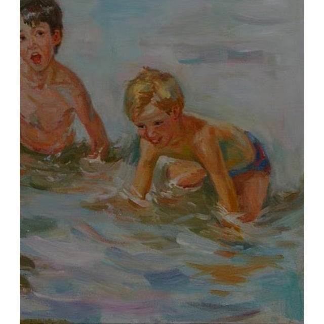 Soviet Children Portraits of Children Oil Painting Original Ukrainian Artist Polyakova M. 90-80 11 For Sale - Image 6 of 6