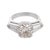 Contemporary 1960s Mid Century Gia 2.89 Carat Diamond Platinum Engagement Ring, Size 6 For Sale - Image 3 of 8