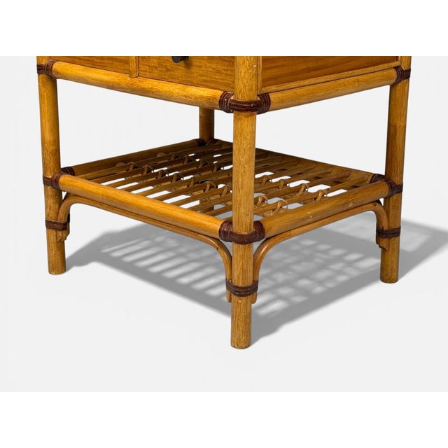 Kenneth Bergenblad, Nightstands, Bamboo, Rattan, Brass, Sweden, 1970s For Sale - Image 10 of 11