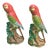 Pair of Ceramic Hand Painted Bird Figurines For Sale