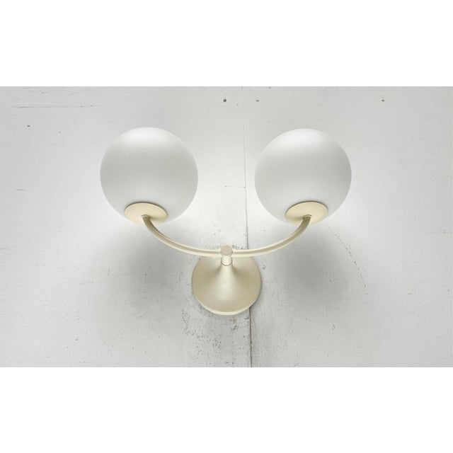 Mid-Century Modern Space Age Swiss Sconce in Glass and Metal by E.R. Nele for Temde, 1960s For Sale - Image 4 of 15