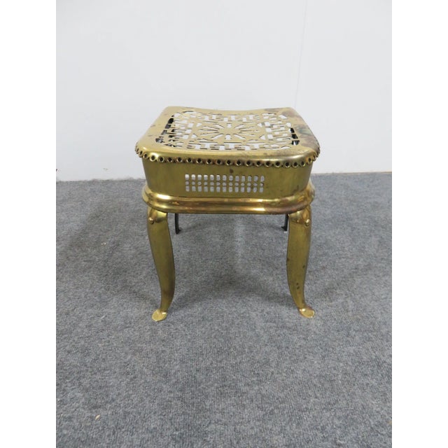 Mid 19th Century Brass & Iron Fireplace Trivet For Sale In Philadelphia - Image 6 of 7