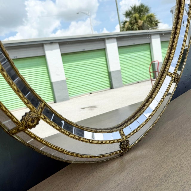 Vintage Venetian Style Oval Wall Mirror For Sale In West Palm - Image 6 of 9
