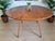Vintage mid-century ercol blonde round / oval drop leaf plank dining table – solid elm & beech, 1960s - in superb...