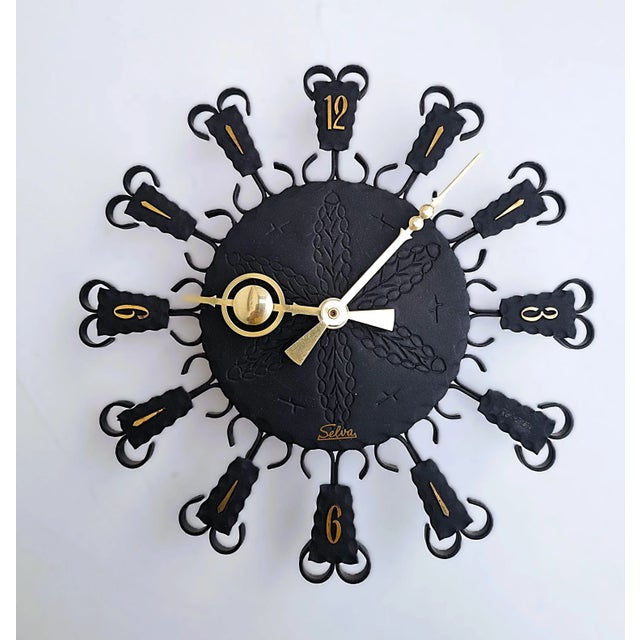 Electric Wall Clock from Selva, Germany, 1960s For Sale - Image 6 of 6