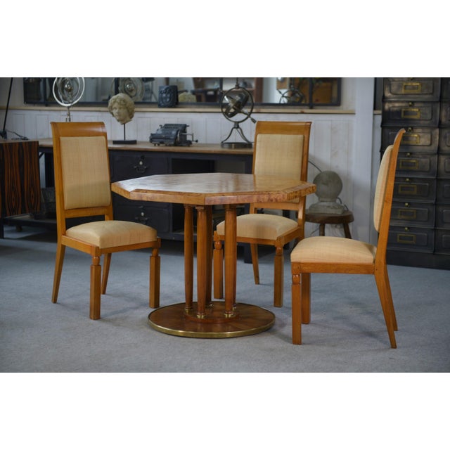 Brown Art Deco Octagonal Elm Burl Table, 1940s For Sale - Image 8 of 12