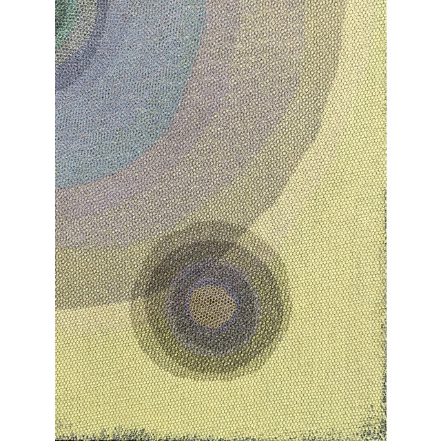 2020s Orna Feinstein "Tree Spirit #83" Contemporary Green & Blue Toned Concentric Circle Abstract, 2023 For Sale - Image 5 of 9