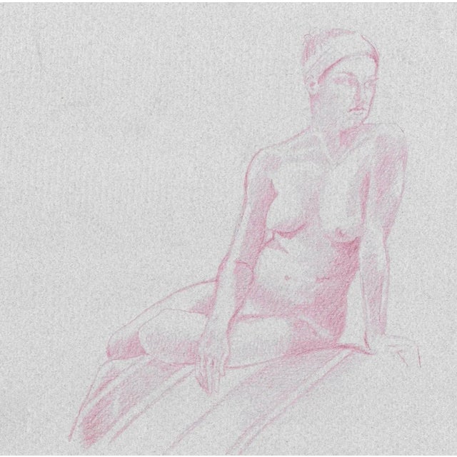 Female nude drawing from the estate of Florida artist Dr. Ronald Frank Yrabedra (1944-2022). Yrabedra earned his B.A. and...
