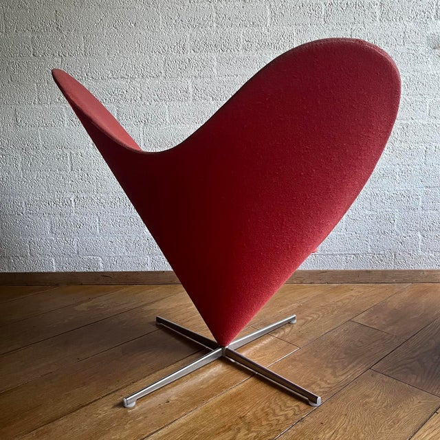 Heart Cone Chair in Red by Verner Panton for Vitra, 2000s For Sale - Image 17 of 18