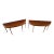 Mahogany Demi Lune Banded Inlayed Glass Tops Console Sofa Tables - A Pair For Sale