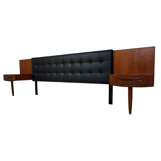 Mid-Century Modern King Headboard With Floating Teak ...