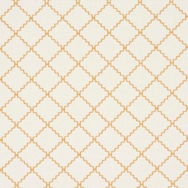 Traditional SAMPLE - Schumacher X Mark D. Sikes Maggie Lattice Fabric In Neutral For Sale - Image 3 of 5