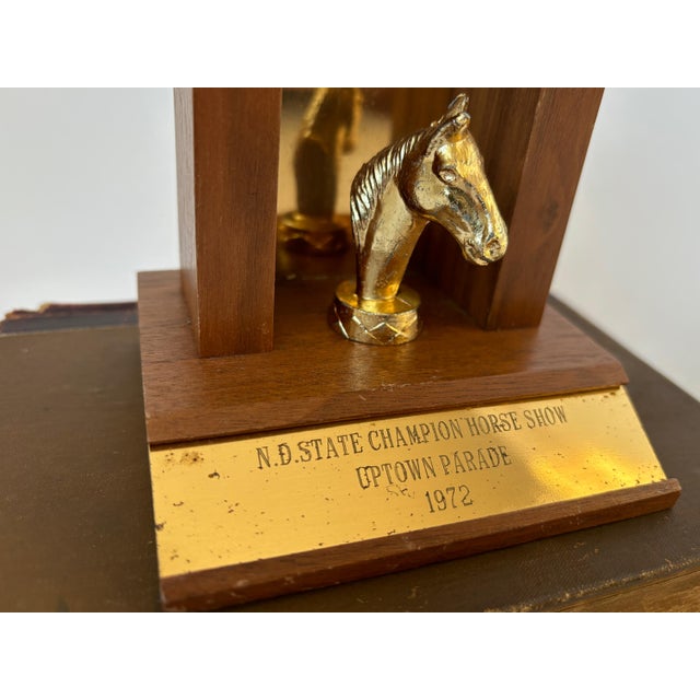 1970s 1972 Vintage Equestrian Horse Show Trophy For Sale - Image 5 of 8