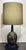 Stylish Currey & Company Green Metallic Glaze Porcelain Table Lamp, sage green fabric shade, showroom floor sample