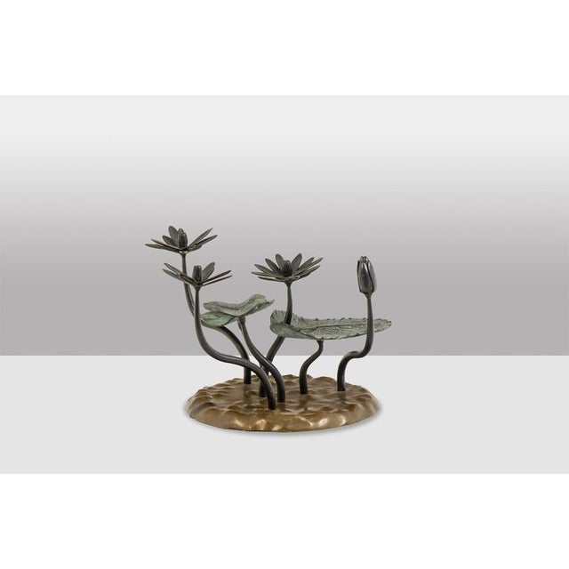 Water Lily Coffee Table in Bronze, 1970s For Sale - Image 3 of 8