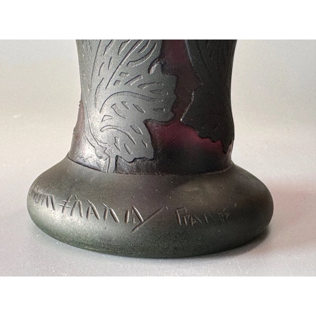 Daum Nancy, Wonderful Poppy Vase. Circa 1900 For Sale - Image 12 of 15