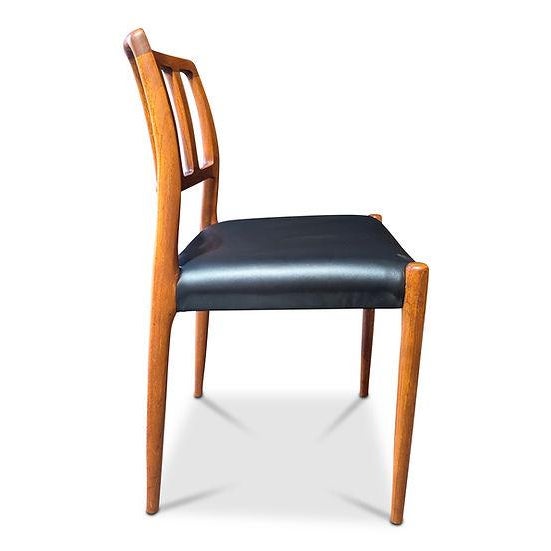 1950s 1950s Set of 4 Teak Chairs Attributed to N.O. Møller Model 83 - 102554b For Sale - Image 5 of 8