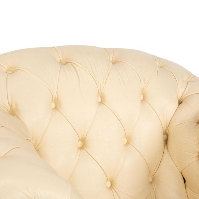 Vintage Centurion Chesterfield Armchair in Cream Leather For Sale - Image 5 of 17