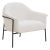 Lua Cream Chenille Accent Chair For Sale - Image 9 of 9