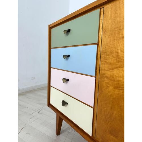 Wood Vintage Sideboard in Pine For Sale - Image 7 of 12