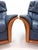 Vintage Adjustable Swivel Chairs in Blue Leather and Beech from Ekornes Stressless, 1980s, Set of 2 For Sale - Image 9 of 17