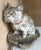 Antique Weathered French Bull Dog Concrete Dog Statue, C. 1940's For Sale - Image 4 of 15