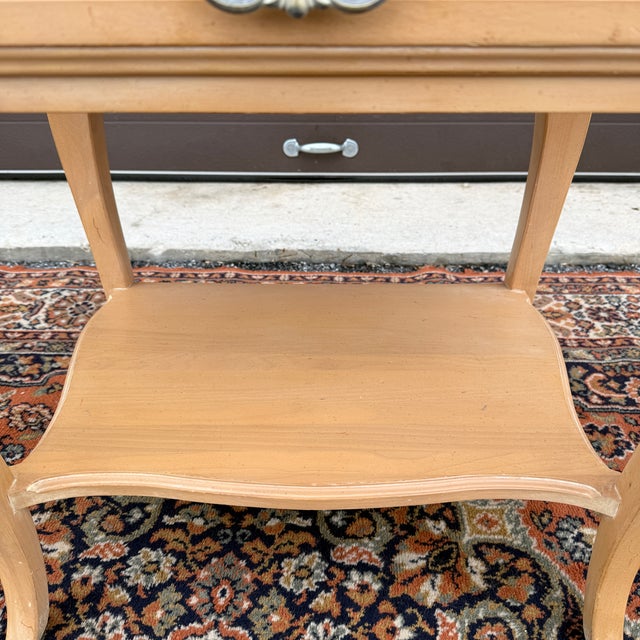 1990s Ethan Allen Country French Collection Solid Birch 1 Drawer Nightstand (26-5416 Bisque) For Sale In Philadelphia - Image 6 of 12