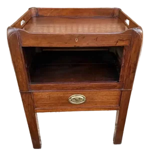 George III Period Faded Mahogany Commode Bed Side