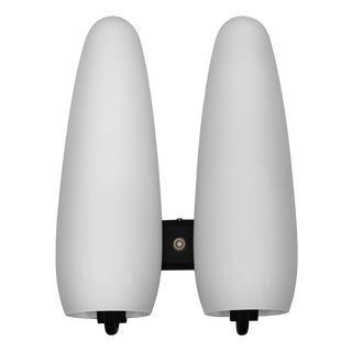 Vintage Opaline Glass Wall Lamp by Louis Kalff for Philips, 1950s For Sale