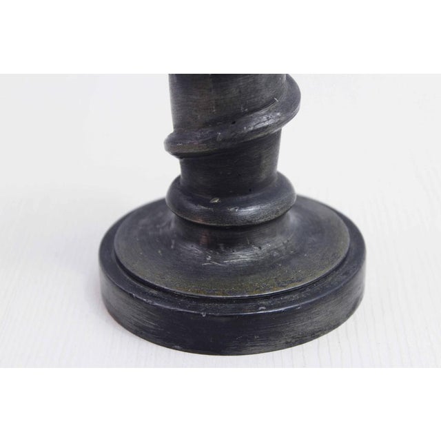 Art Nouveau Style Pewter Snake Candleholder by J. Buchs, 1890s For Sale - Image 5 of 11