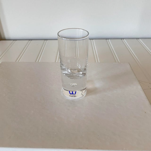 Mid-Century Modern 1970s Mid-Century Modern Kosta Boda Pippi Cordial Bubble Base Glass For Sale - Image 3 of 9