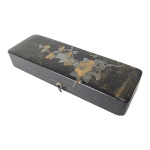 19th Century Japanese Meiji Maki-E Lacquer Gold and Silver Box