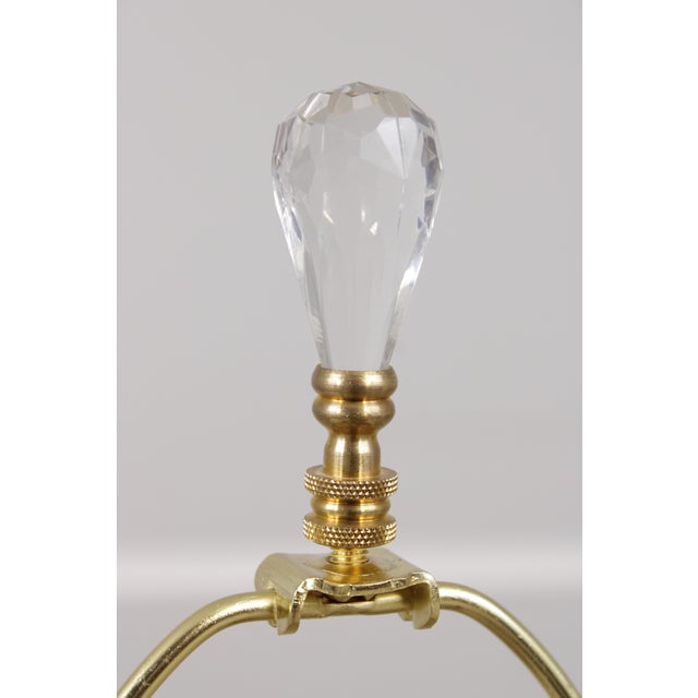 1980s Pair Sunning Italian Brass & Crystal Urn Style Table Lamps For Sale In Philadelphia - Image 6 of 16