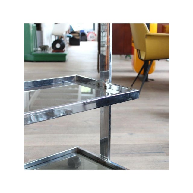 Silver Italian Three-Level Medical Trolley, 1970s For Sale - Image 8 of 11