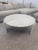 Authentic Minotti Drake round coffee table designed by Hannes Peer (2024 collection). All-marble construction in Bianco...
