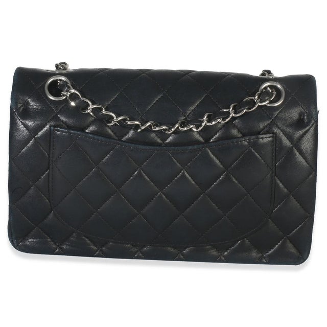 Chanel Black Quilted Lambskin Small Classic Double Flap Bag For Sale - Image 4 of 9