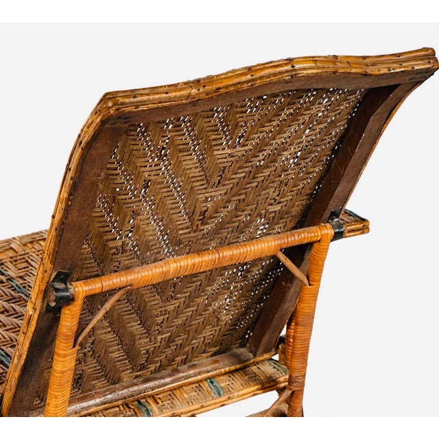 Antique Bar Harbor Wicker Adjustable Reclining Deck Chair, Circa 1910 For Sale - Image 11 of 11