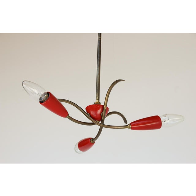 Small Italian Pendant Lamp in the style of Stilnovo, 1950s For Sale - Image 11 of 11